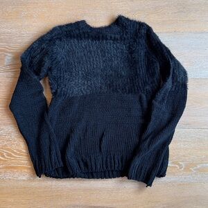 Vero Moda Black Fuzzy Knit Sweater